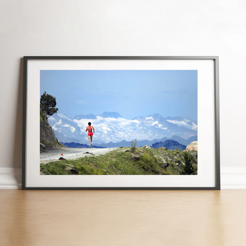 Coureur de trail devant les Pyrénées, 2007 - Image 2