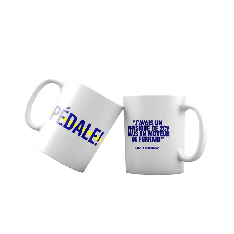 Mug citation Leblanc "J'avais un physique de 2CV mais un moteur de ferrari"