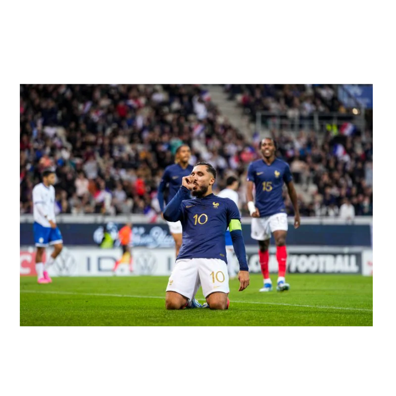 Ryan Cherki célèbre son but face à Chypre, 2023 - Image 3