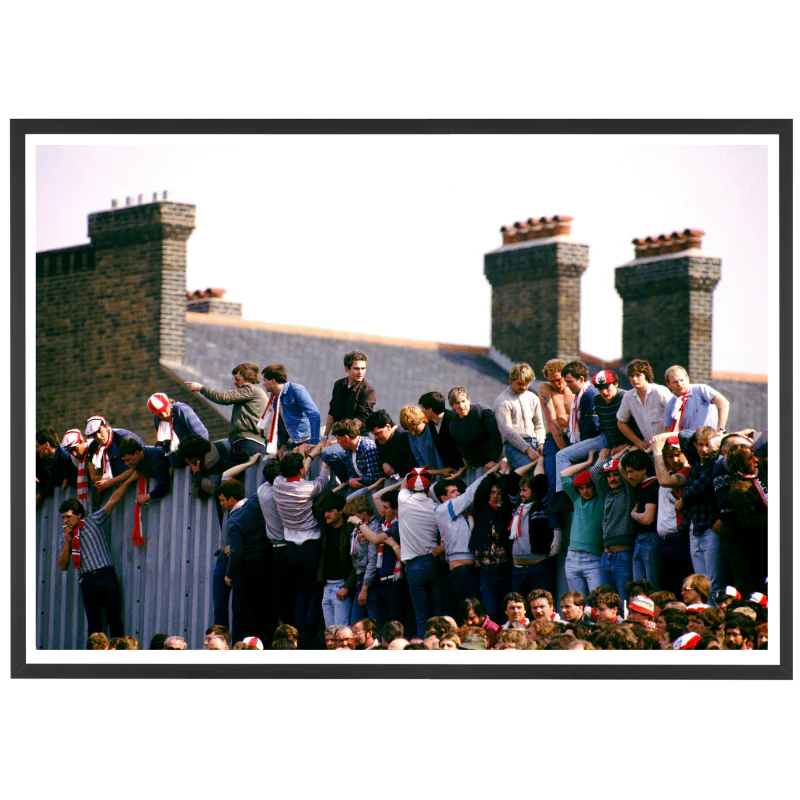 Supporters sur les murs de Highbury, 1984