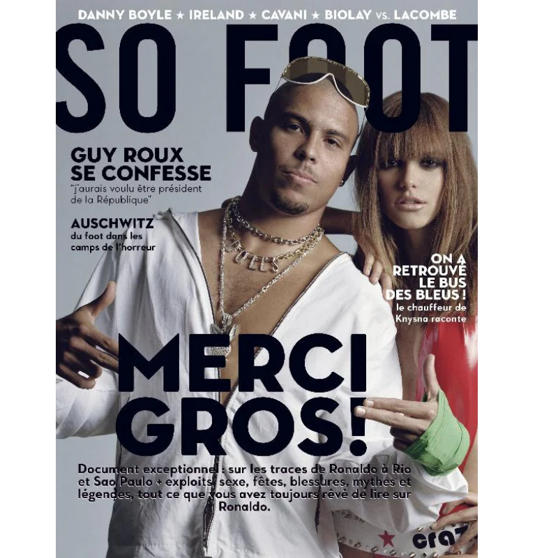 T-Shirt Couv So Foot « Merci gros ! » Ronaldo blanc - Image 3