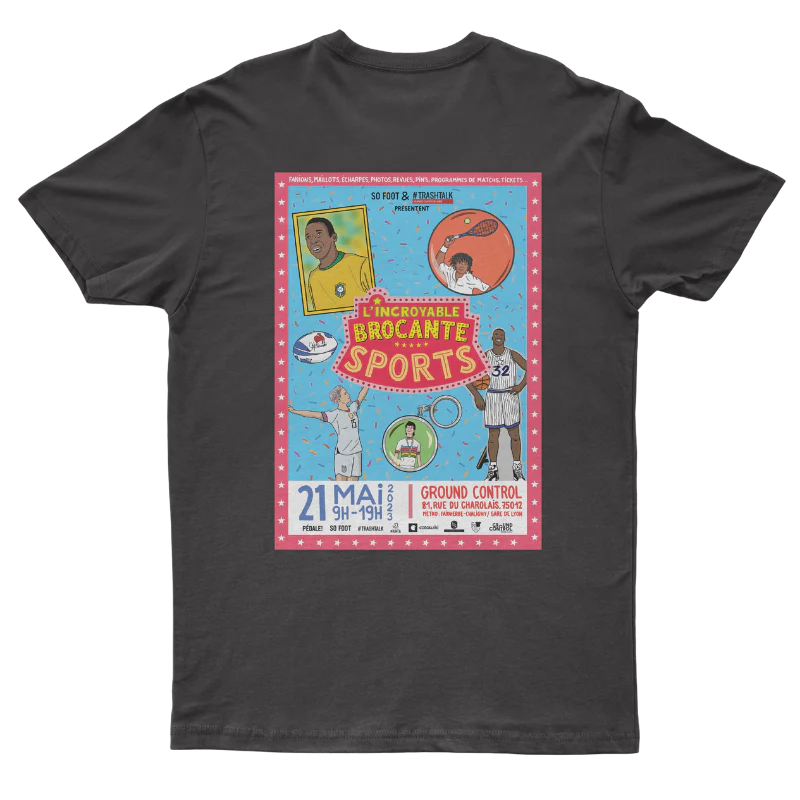 T-Shirt staff noir "Incroyable Brocante Sports 2.0"